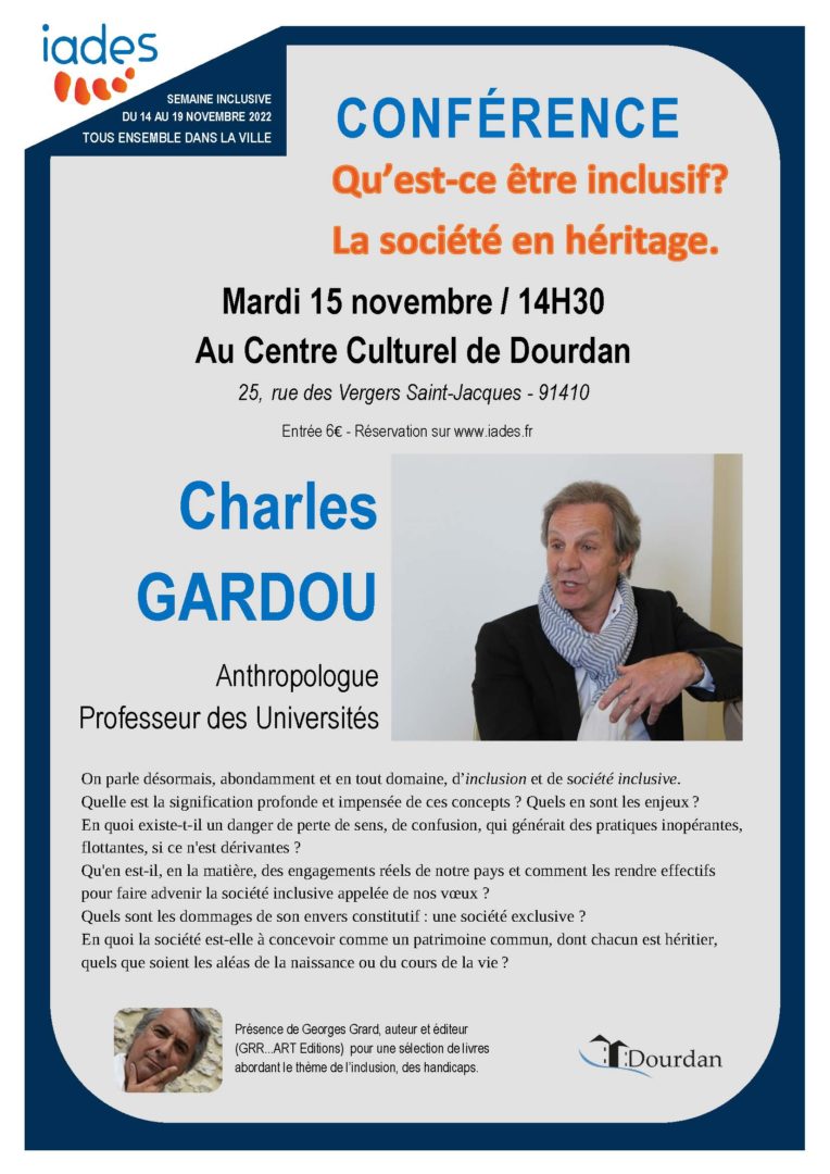 Affiche Conférence Charles Gardou