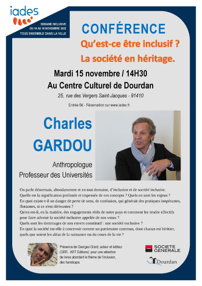 Billetterie Conférence Charles Gardou