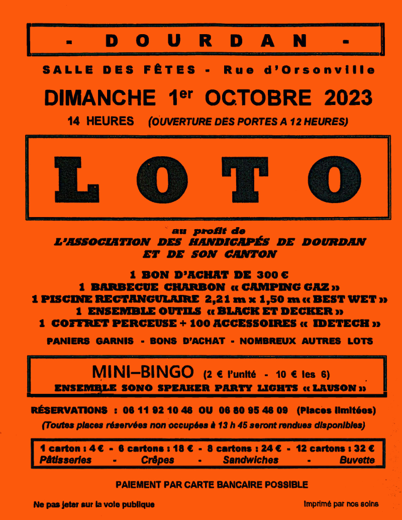 Affiche Loto AHDC 2023