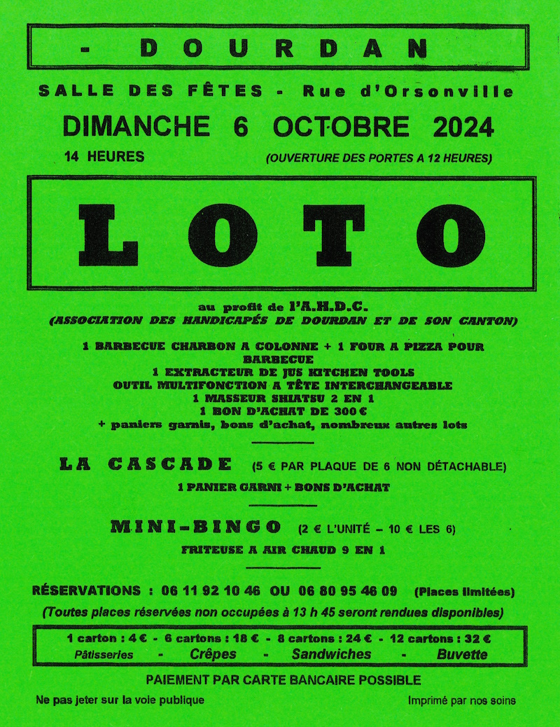 Affiche Loto AHDC 2024