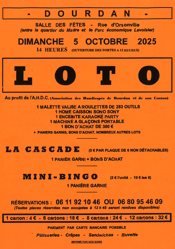 Affiche Loto AHDC 2025