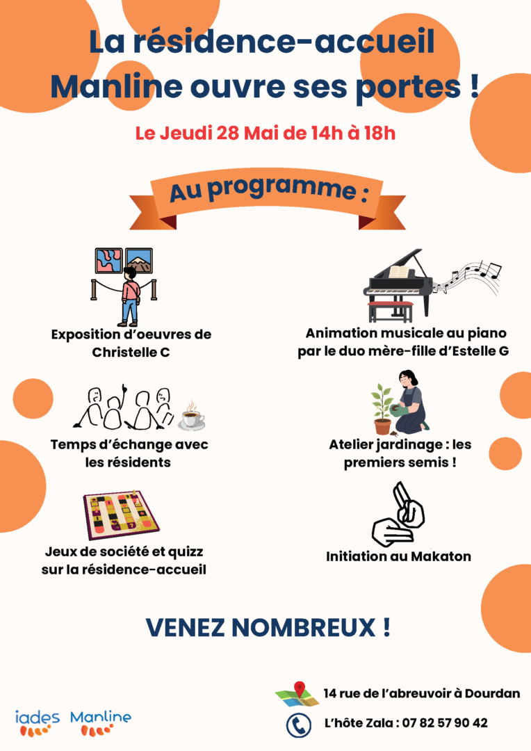 Affiche Portes Ouvertes Résidence Accueil Manline