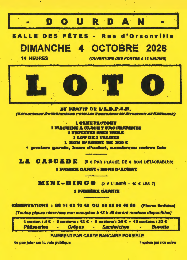 Affiche Loto ADPSH 2026